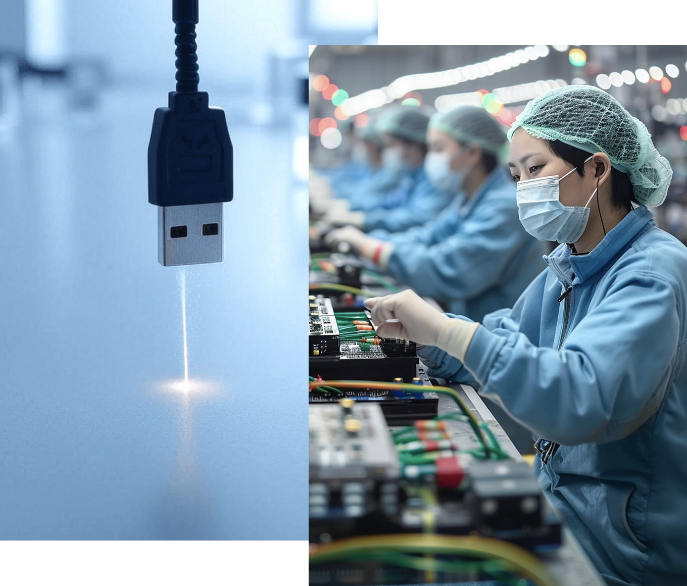 जिनलाई पेशेवर यूएसबी एक्सटेंशन केबल और कनेक्टर प्रोसेसिंग और असेंबली