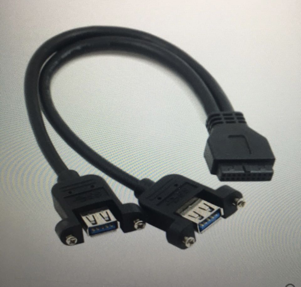 USB 3.0 20pin + 双母带锁